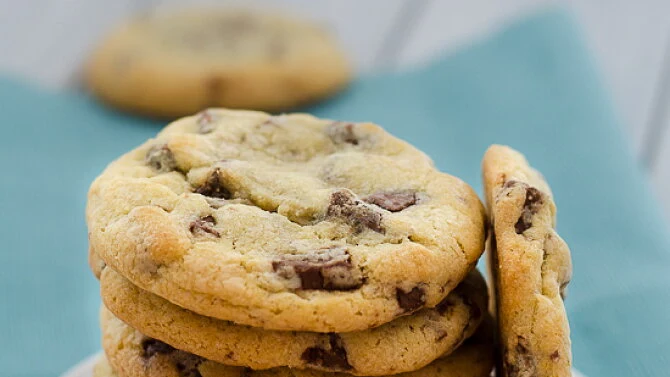 Chocolate chip cookies stack