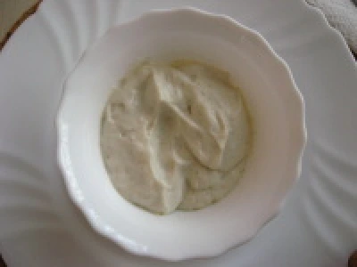 Cheese pudding in bowl