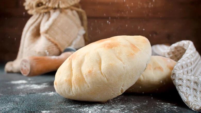 Freshly baked pita bread