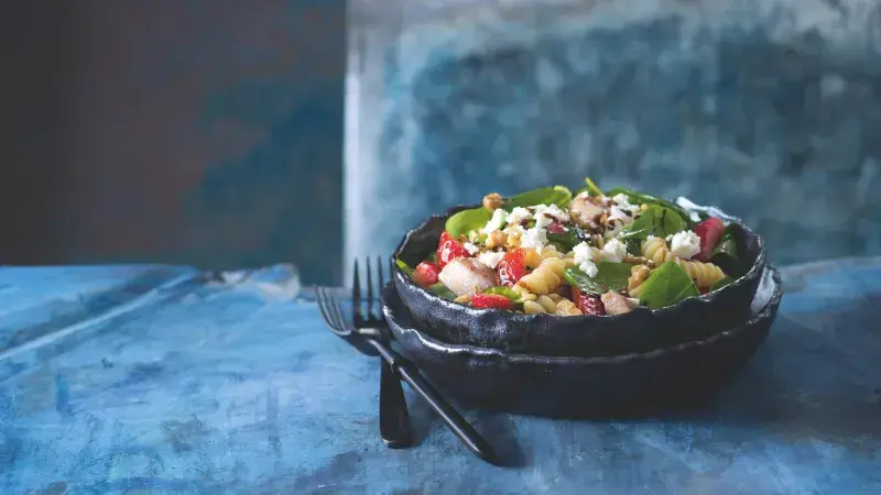Pasta salad in bowl