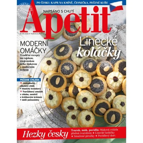 České línce s makem na talíři v časopise Appetit.