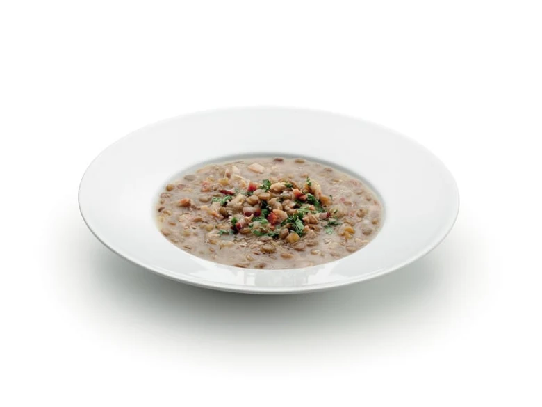 Lentil soup in bowl