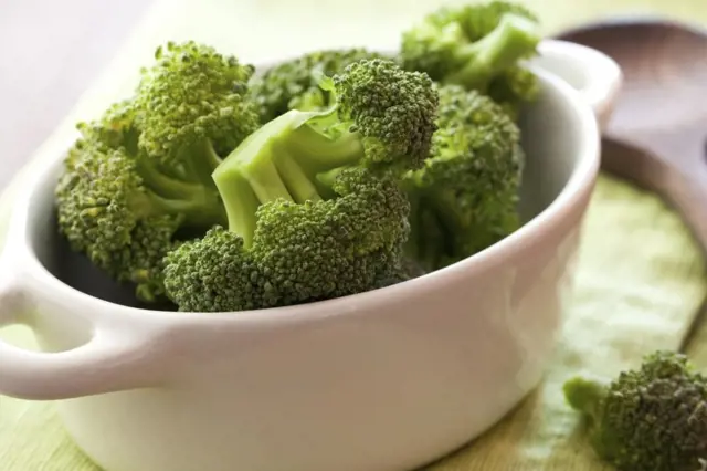 Broccoli florets in bowl