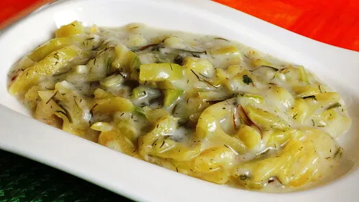 Zucchini sauce dish