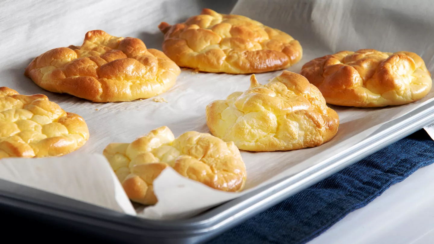 Baked bread rolls