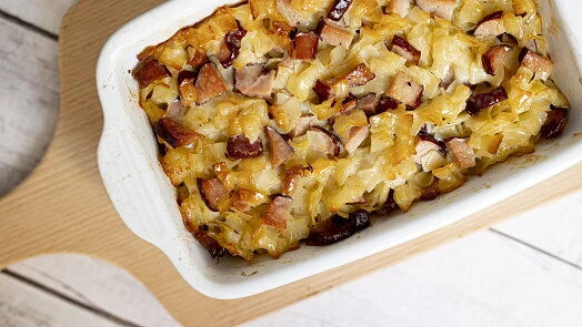 Bacon and cabbage casserole